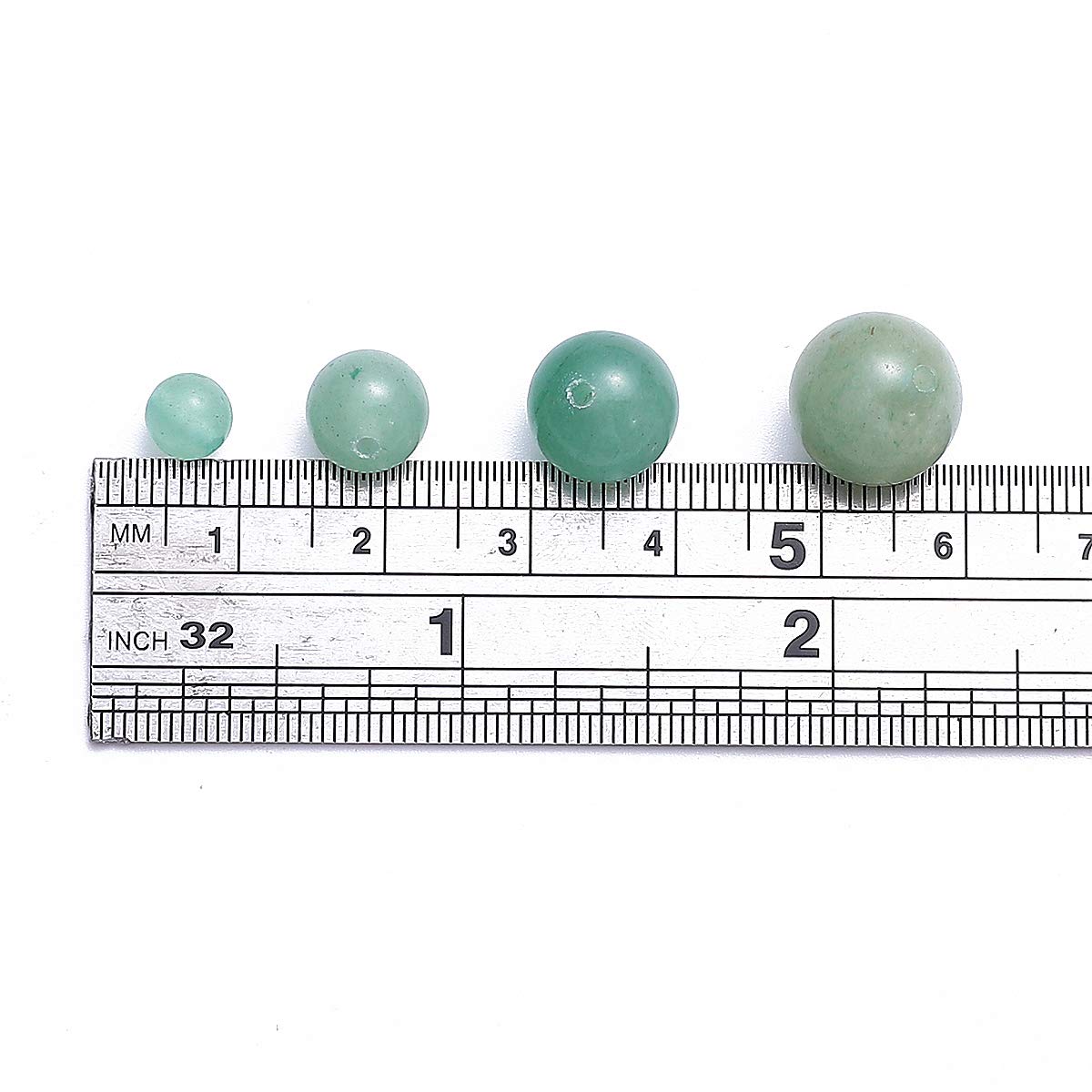 BEADIA Natural Green Aventurine Jade Stone Round Loose Semi Gemstone Beads for Jewelry Making 12MM 32PCS