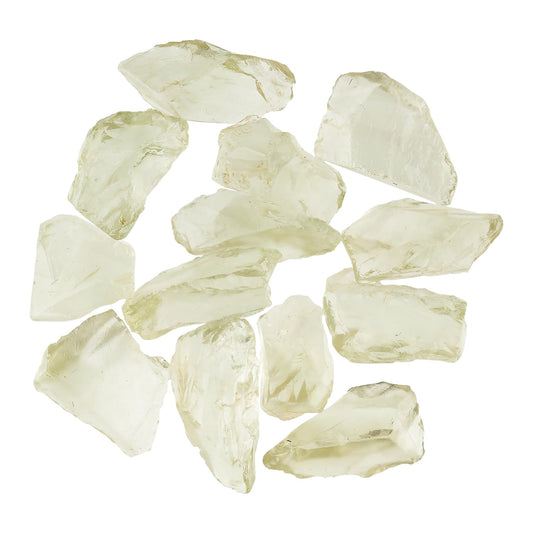 ColouredRocks 100 carats Green Amethyst Crystals, Raw Stones, Rough Gemstones, Jewelry Making Supply, Cabbing, Polishing, Cutting, DIY, Crafts (12-14pcs) (10-15mm)