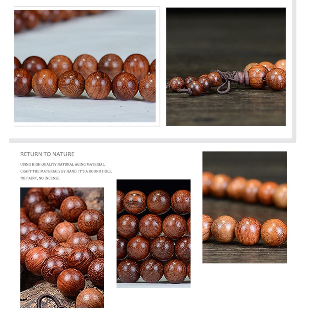 CarpenterC 500pcs 6mm Gorgeous Natural Round Polished Rosewood Loose Beads for Jewelry Making DIY Handmade Crafts