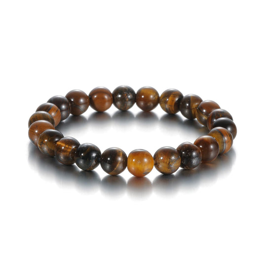 Udolfly Womens Crystal Beaded Bracelets for Women Men Protective Energy Bracelet Natural Gemstone Bead Bracelet 4mm Tiger Eye