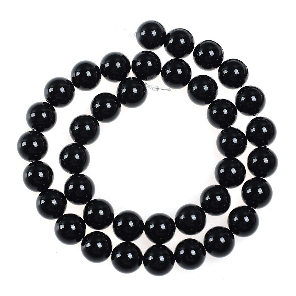 Natural Stone Beads 2mm Black Onyx Agate Gemstone Round Loose Beads Crystal Energy Stone Healing Power for Jewelry Making DIY,1 Strand 15"