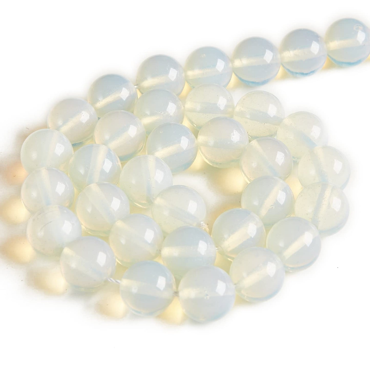 100pcs 10mm Opal Beads Natural Gemstone Beads Round Loose Beads for Jewelry Making