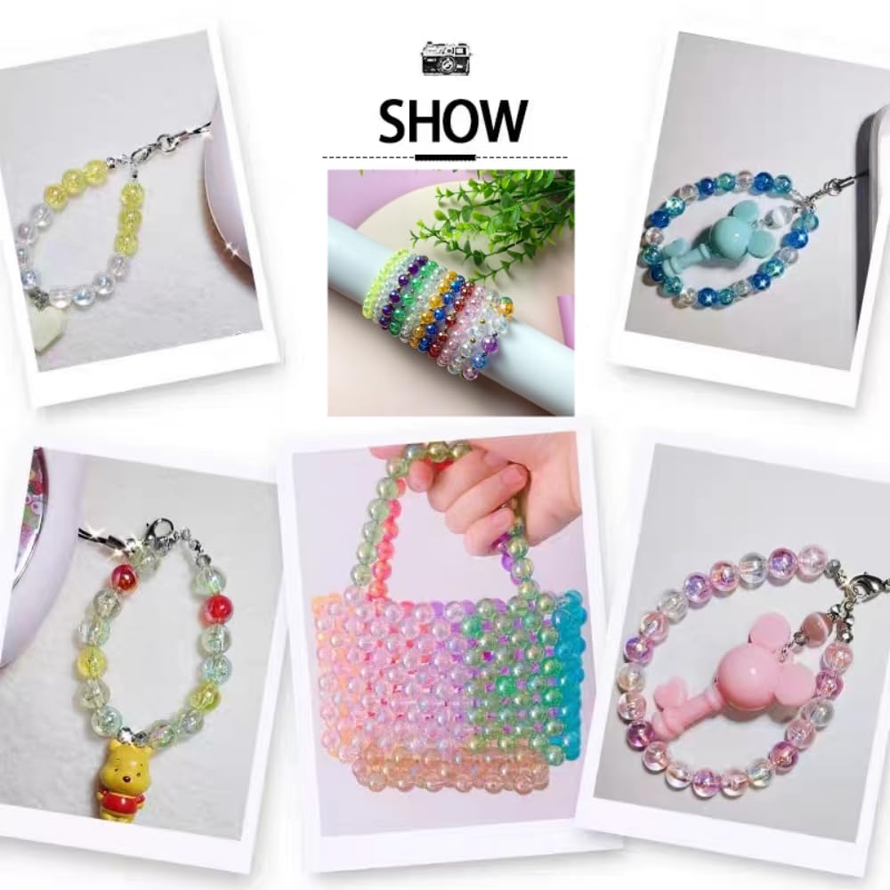 1000pcs Acrylic Round Beads 6mm AB Colors Craft Beads Round Spacer Beads with Holes for Earring Bracelet Necklace Key Chains Jewelry Making(Gold Yellow AB)