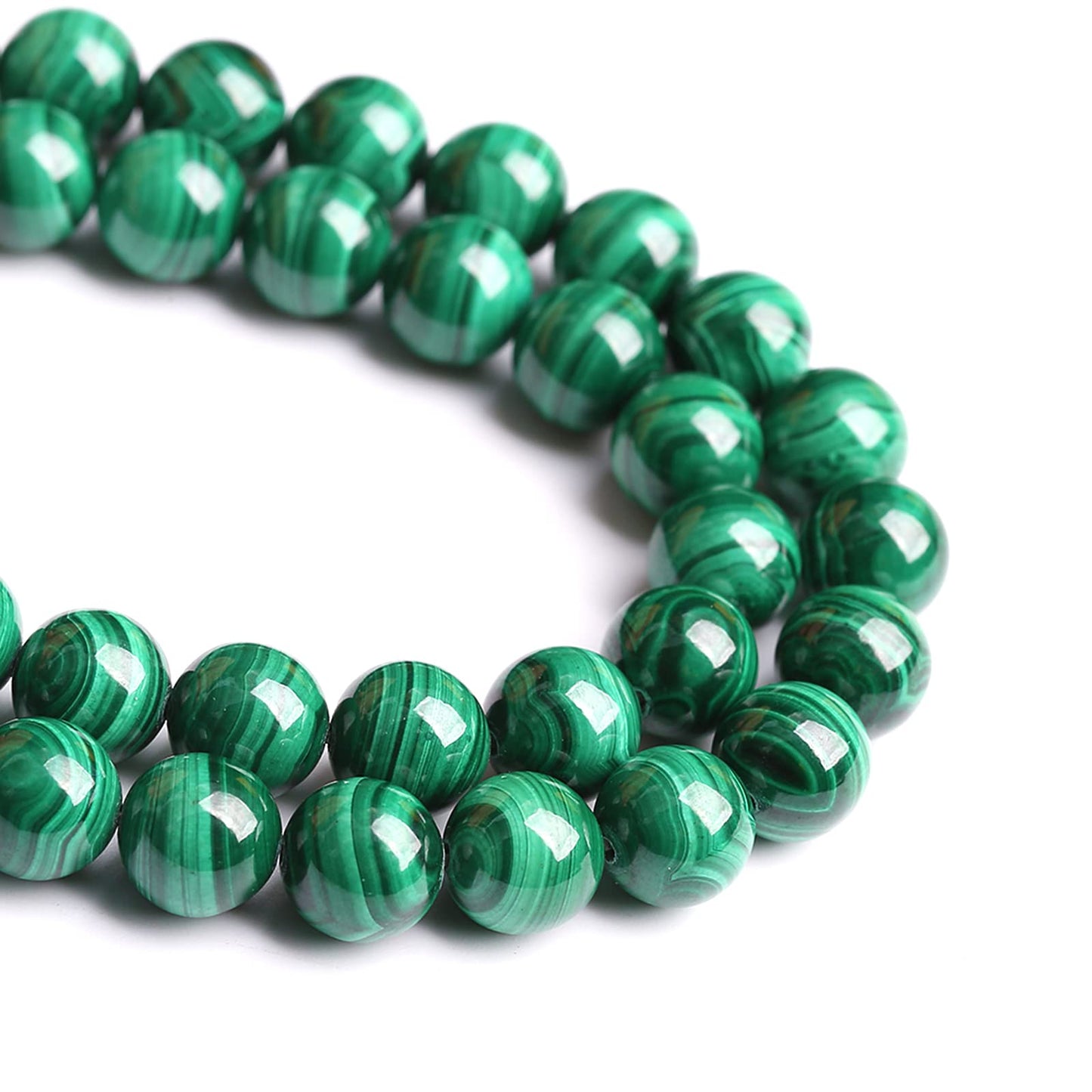 12MM 16PCS Natural Stone Green Malachite 3A Grade Gemstone Loose Beads for Jewelry Making DIY Bracelet