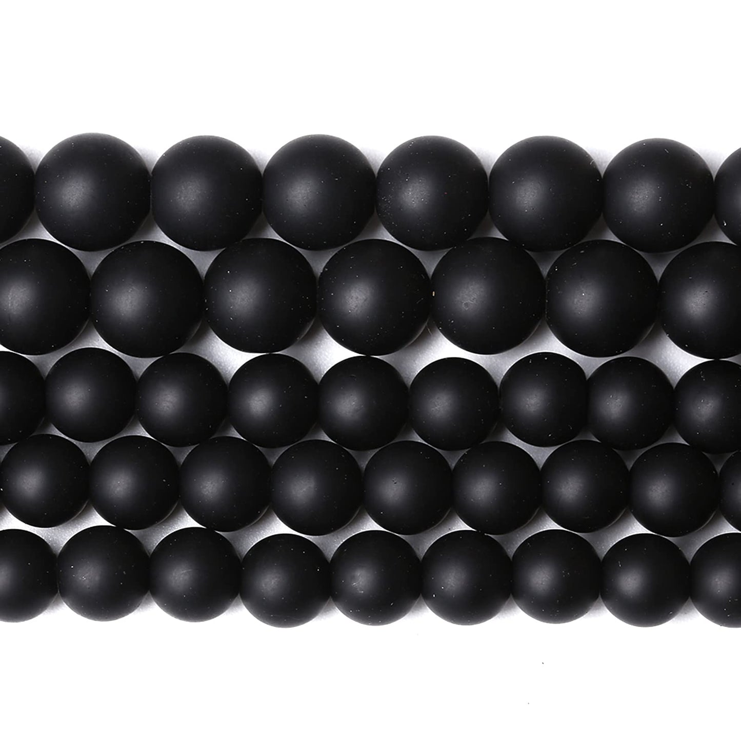 4MM 86PCS Natural Stone Matte Black Agate Loose Beads for Jewelry Making DIY Bracelet Necklace