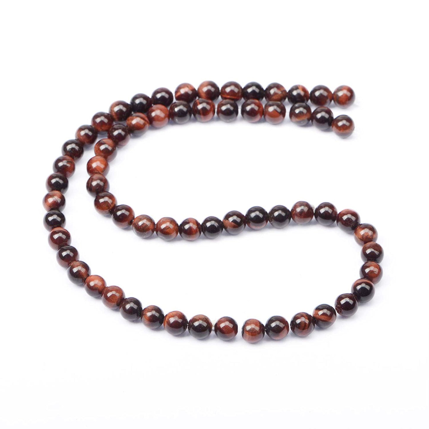 AD Beads Natural Gemstone Round Loose Beads 15" for Bracelet Necklace Earrings Jwelery Making Crafts DIY (4mm, Red Tiger Eye)