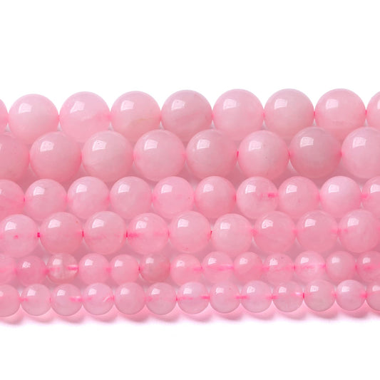 12MM 32PCS Natural Stone Brazilian Rose Quartz Crystal Beads for Jewelry Making DIY Bracelet