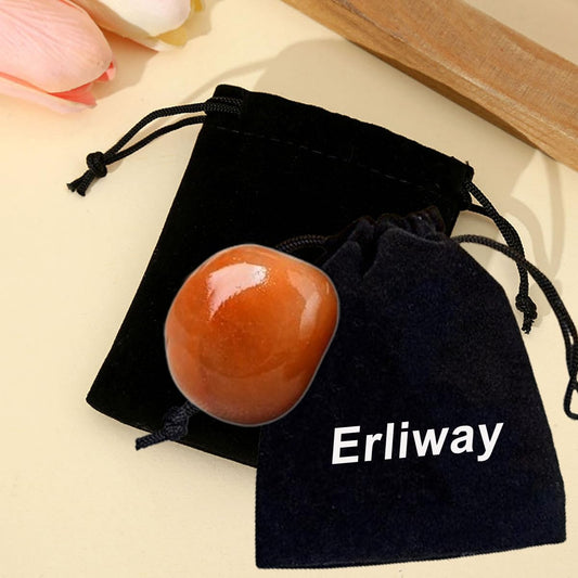 Erliway Red Aventurine Healing Crystal Stones, 1.25-2.0" Large Reiki Healing Gemstones Natural Tumbled Polished Stones for Energy Witchcraft Therapy Meditation