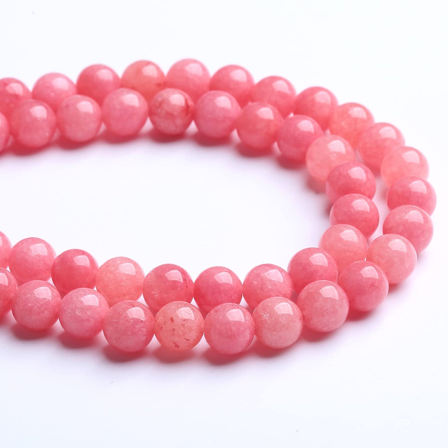 6MM 60PCS Natural Stone Pink Jade Beads Rhodochrosite Chalcedony Beads for Jewelry Making DIY Bracelet 1 Strand