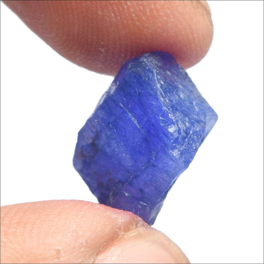 GEMHUB Loose Gemstones Raw Rough Blue Sapphire 9.00 Carat Certified Uncut Loose Gemstone for Astrological Purpose