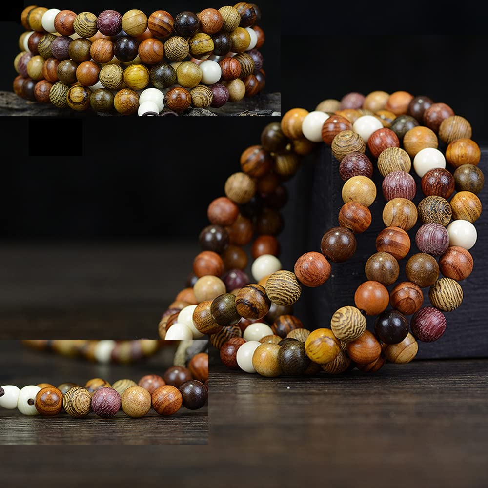CarpenterC 200pcs 6mm Gorgeous Natural Round Polished Rosewood Loose Beads for Jewelry Making DIY Handmade Crafts
