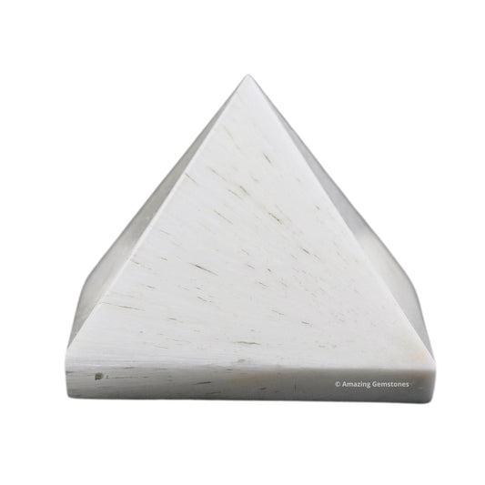 Amazing Gemstone Scolecite Pyramid Crystal Healing Stones - 1" Great Pyramid Figurine of Natural Stone Pyramid for Meditation, Reiki, Chakra Balancing and Crystal Pyramids Grid