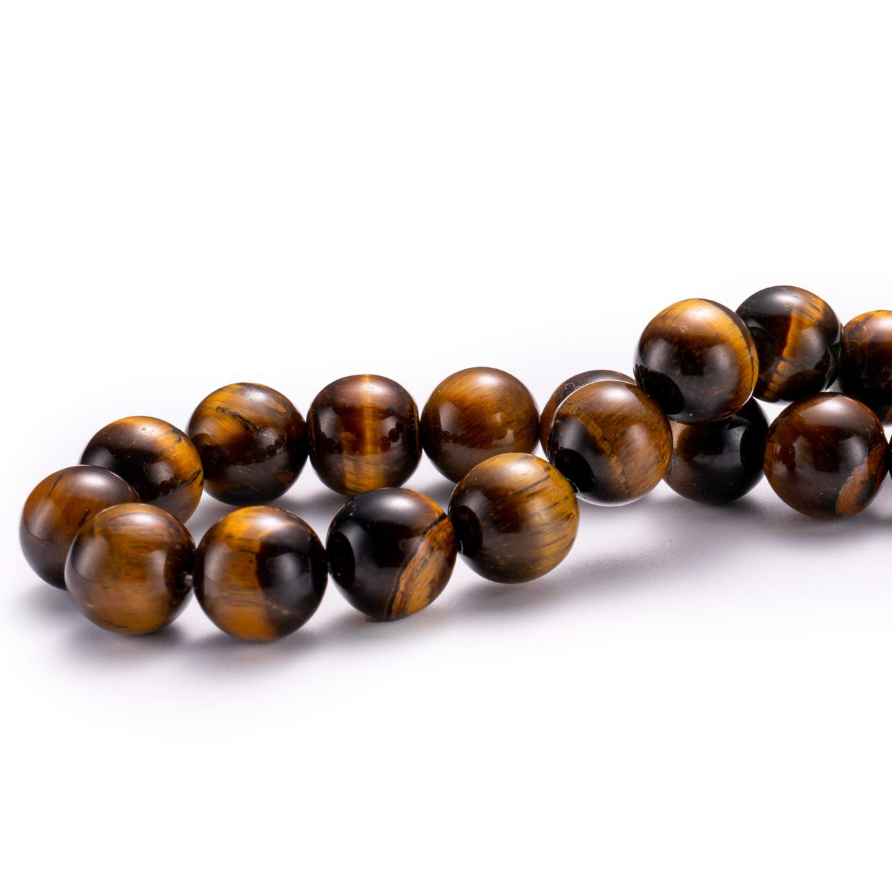 BEADIA Natural Yellow Tiger Eye Stone Round Loose Semi Gemstone Beads for Jewelry Making 6MM 61PCS