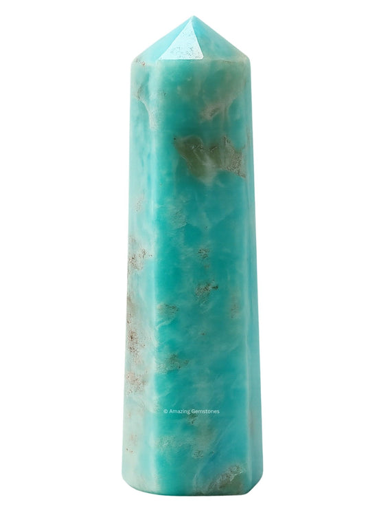 Amazing Gemstone Caribbean Calcite Crystal Towers ~ Natural Healing Crystal Point Obelisk for Reiki Healing and Crystal Grid (3" to 4" INCH)