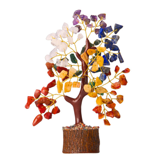 ANAYA AGATE 7 Chakra Tree of Life, for Women, Money Tree, Bonsai Trees, Home Office Decor, Healing Crystals, Office Desk Accessories, House Warming Gifts New Home, Crystals and Healing Stones