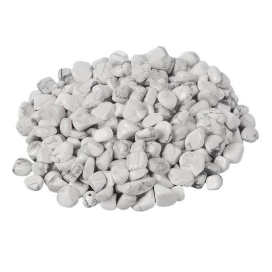 Justinstones White Howlite Chips Crushed Tumbled Stone Crystal Healing Embellishments 100 Grams