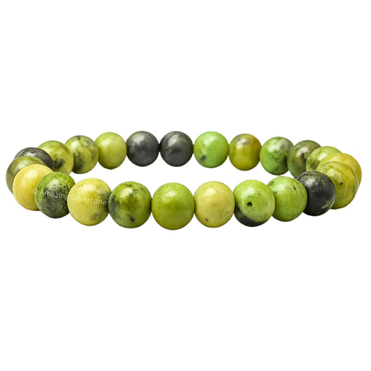 Amazing Gemstone Crystal Bracelet for Women Men's Gifts - Protection Healing Crystal Bracelet - 8mm Gemstone Beaded Stretchable Bracelet Pulseras Para Hombres Mujer Stocking Stuffers Mothers Day Gift (Chrysoprase)