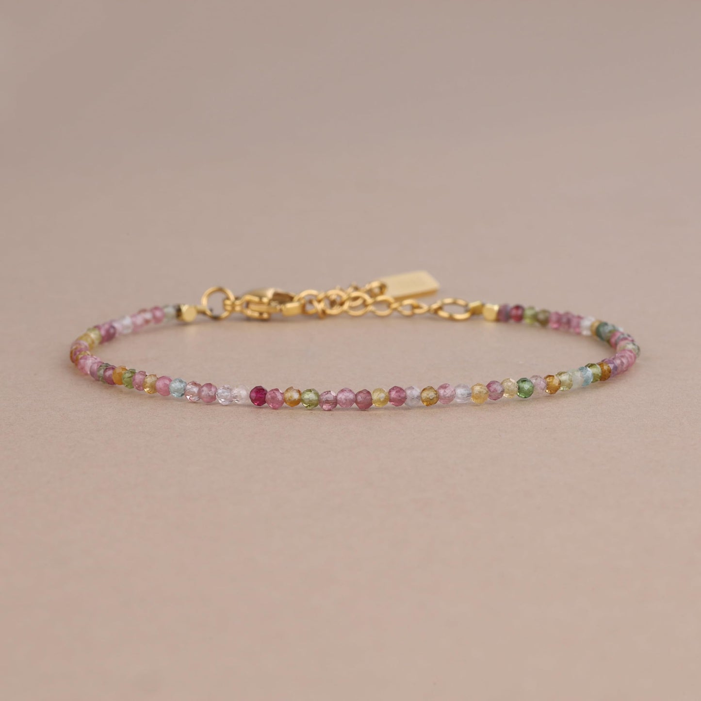 COAI Women's Dainty Crystal Bracelet Tourmaline Bracelet for Women 2mm