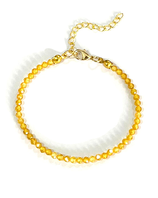 Womens Beaded Bracelets Dainty Natural Gemstone Bracelet Enewton 14K Gold Plated Stack Bracelets Cute Mom Woman Friend Gifts, Yellow