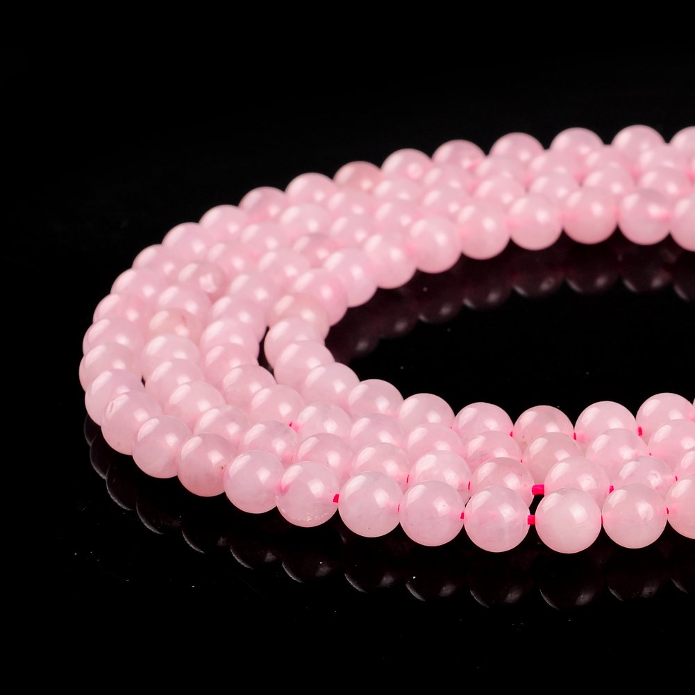 Natural Stone Beads 14mm Rose Quartz Gemstone Round Loose Beads Crystal Energy Stone Healing Power for Jewelry Making DIY,1 Strand 15"