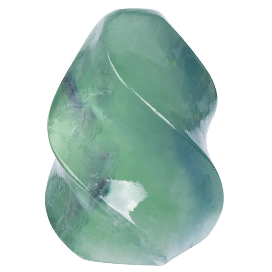 Hguxmcu Natural Fluorite Flame Tower,Reiki Healing Energy Meditation Crystal Stone Decor,Home Office Witchcraft Altar Space Cleansing