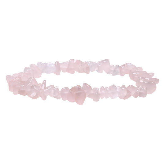 Amazing Gemstone Chips Bracelet (Rose Quartz)