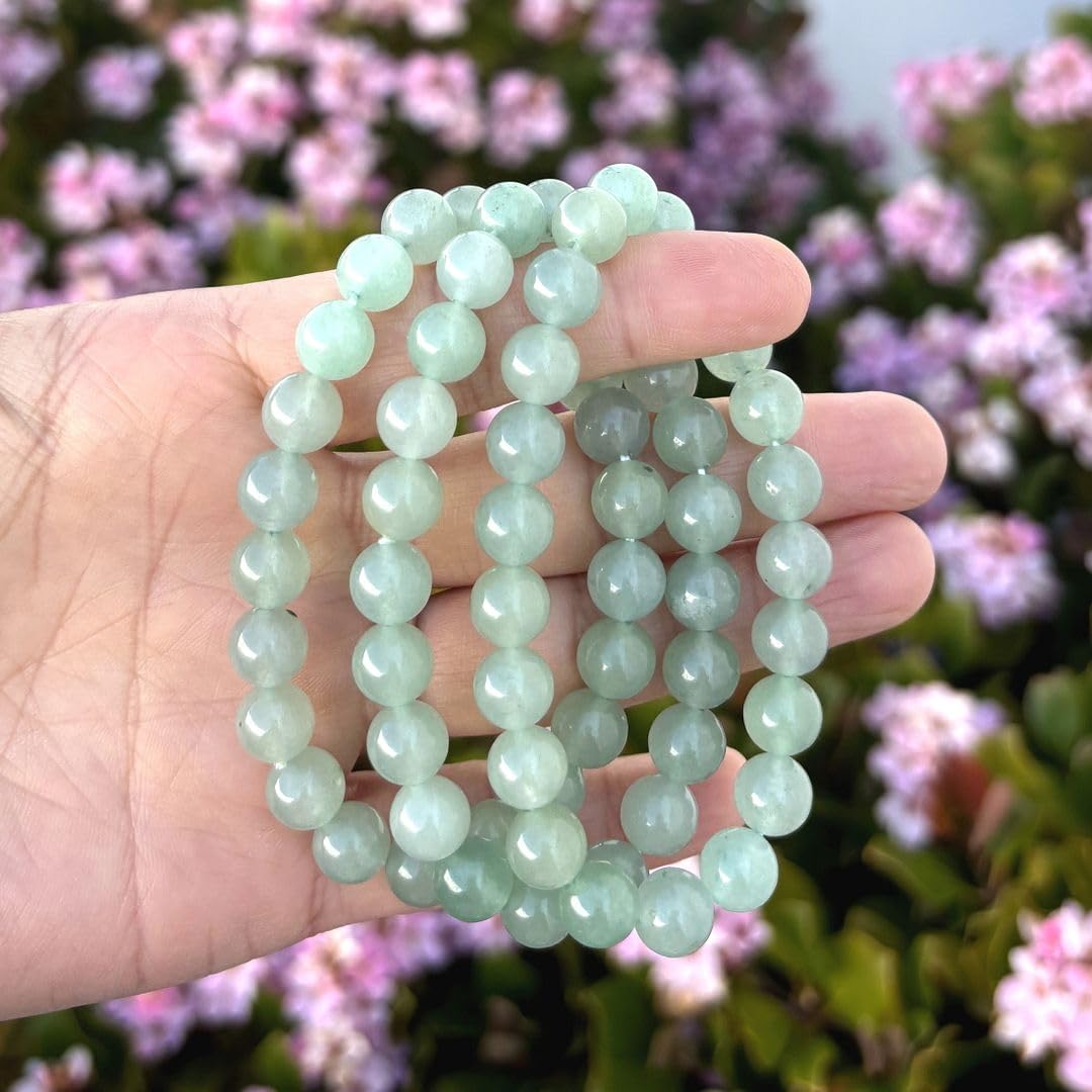 Adabele Real Natural Green Aventurine Gemstone Beaded Bracelet 8 inch Stretch Chakra Healing Crystal Stone Jewelry Women Mom Gift (Unisex) GB8-C22
