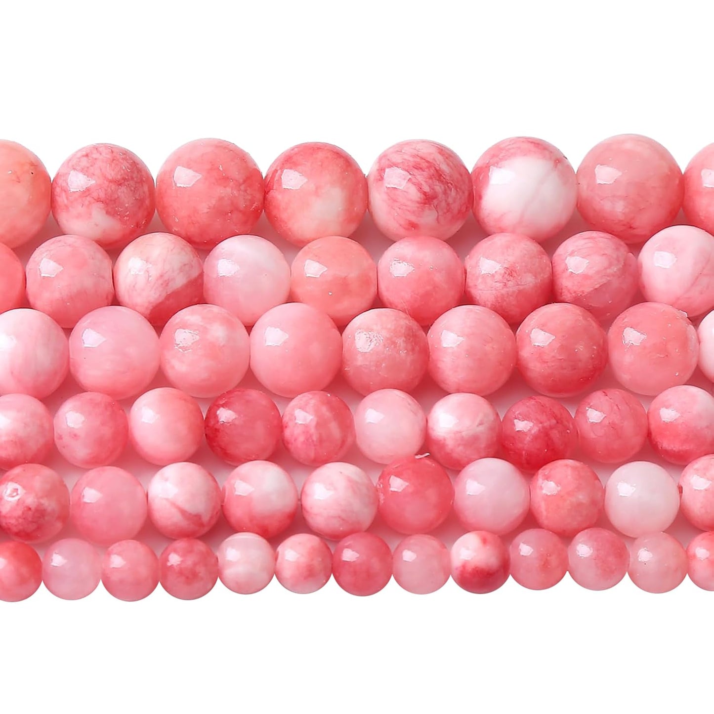 6MM 60PCS Pink Persian Jade Spacer Loose Beads for Jewelry Making DIY Bracelet Necklace