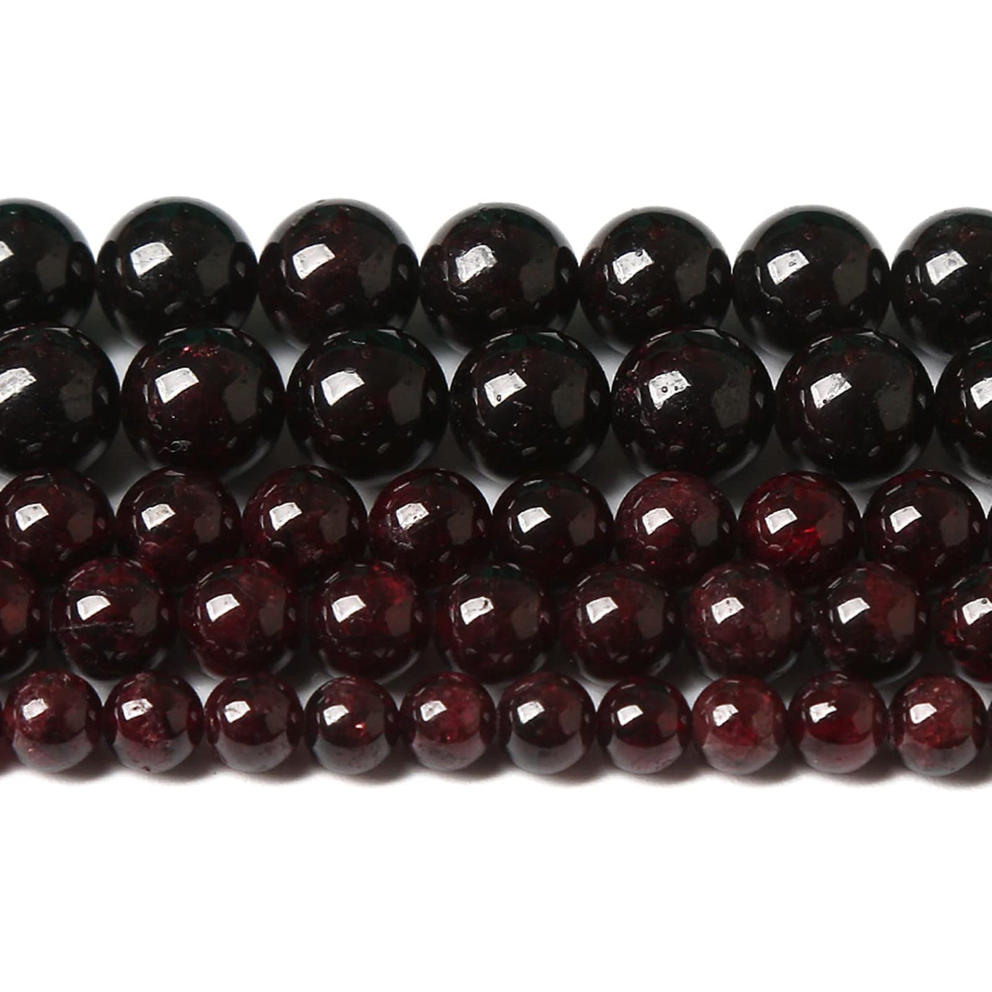 10MM 36PCS Natural Garnet Gemstone Loose Beads for Jewelry Making DIY Bracelet Crystal 1 Strand