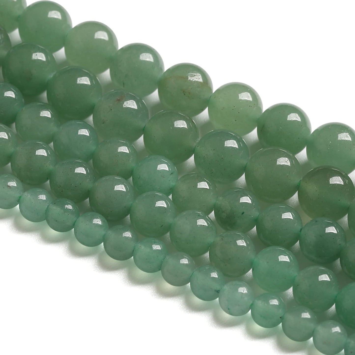 8MM 46PCS Natural Stone Green Aventurine Gemstone Loose Beads for Jewelry Making DIY Bracelet 1 Strand