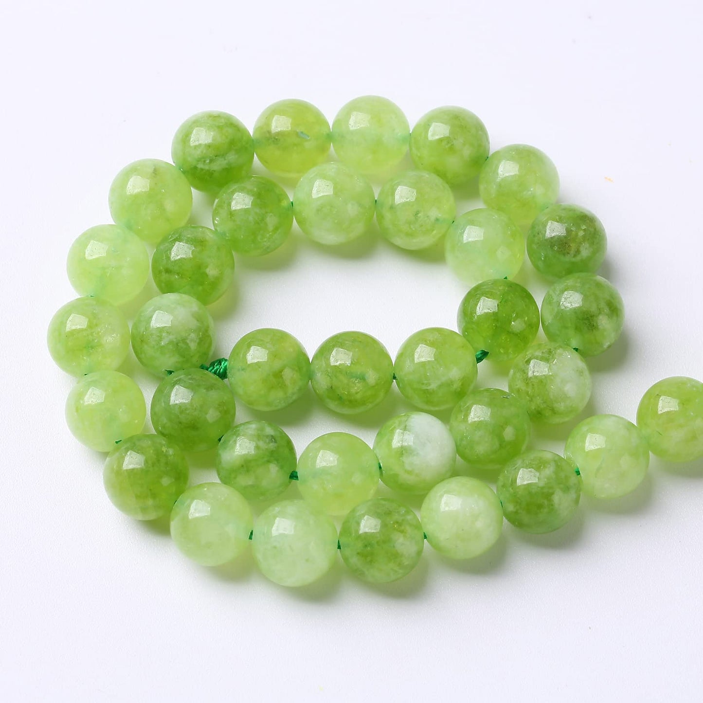 6MM 60PCS Natural Green Peridot Jade Quartz Beads for Jewelry Making DIY Bracelet Crystal 1 Strand
