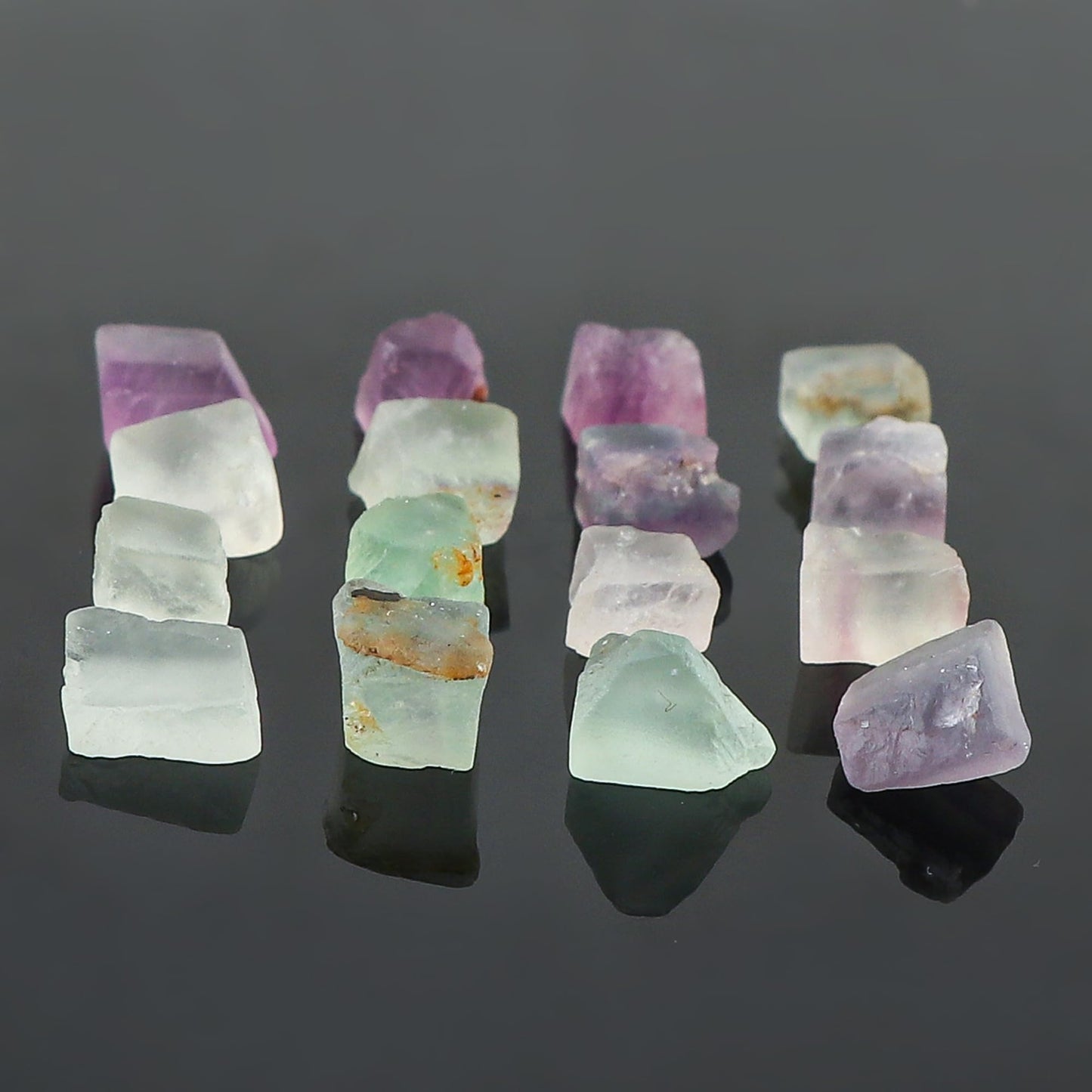 CRYSTALINES 100CT, Wholesale Natural Raw Multi Fluorite Gemstone, Untreated Rough Stone, Bulk Loose Supplies-Jewelry Making, DIY Crafts, Chakra Healing Crystals, Birthstone, Gem Collection, 30-35pcs