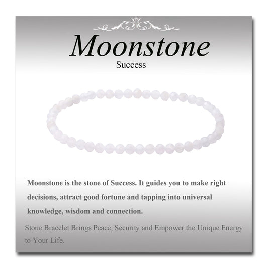 MASSIVE BEADS Natural Genuine Gemstone Beads Healing Crystal Chakra Reiki Jewelry Faceted Round Beads Bracelets (Blue Moonstone, 3mm)