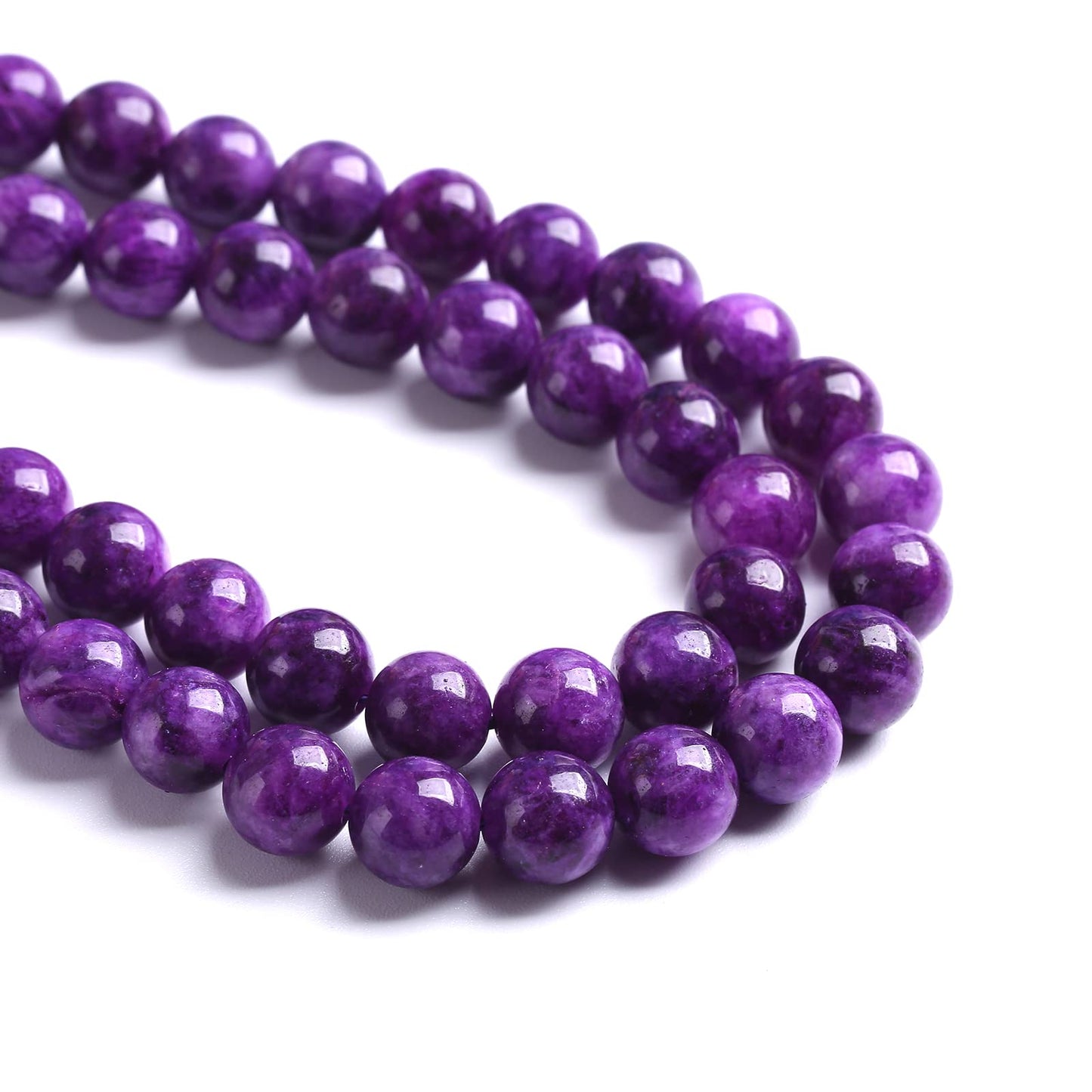 10MM 36PCS Natural Purple Charoite Jade Quartz Crystal Beads for Jewelry Making DIY Bracelet 1 Strand