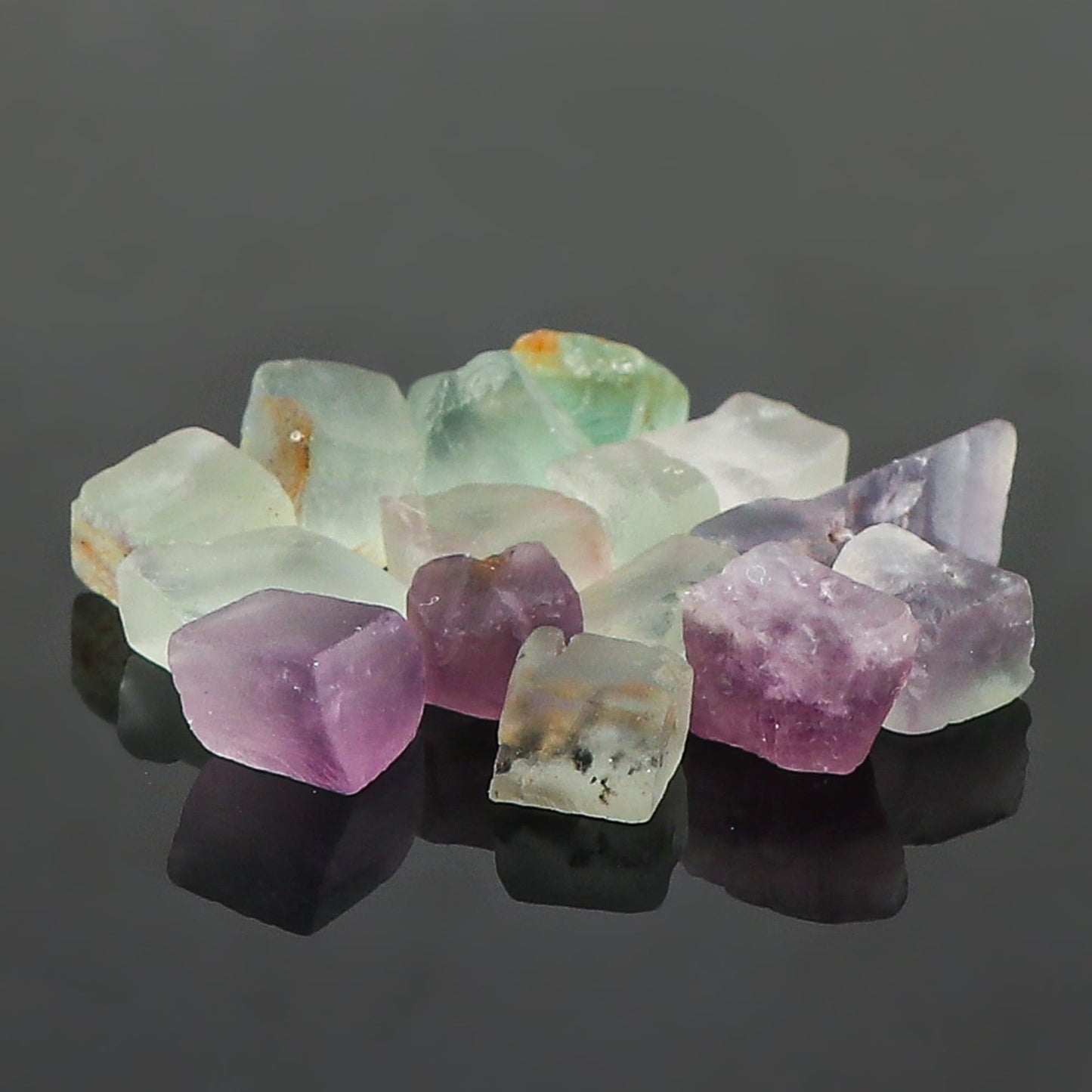 CRYSTALINES 100CT, Wholesale Natural Raw Multi Fluorite Gemstone, Untreated Rough Stone, Bulk Loose Supplies-Jewelry Making, DIY Crafts, Chakra Healing Crystals, Birthstone, Gem Collection, 30-35pcs