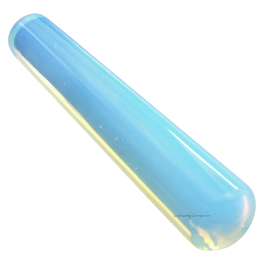 Amazing Gemstone Opalite Crystal Wand Massage Stick - Pelvic Wand Gua Sha for Adults - Crystals and Healing Stones Massage Wands for Adults Gifts (Smooth)
