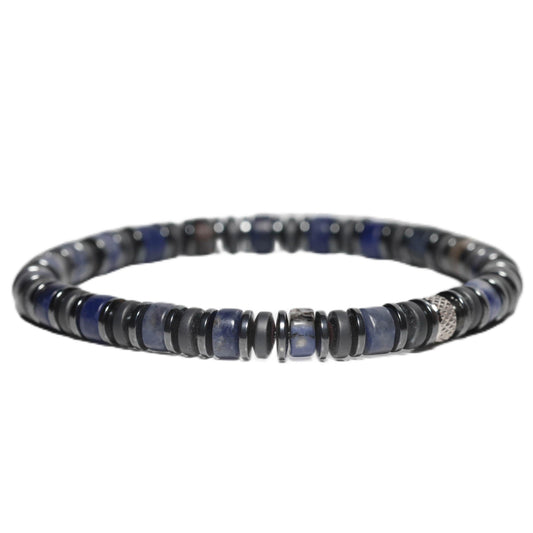 Men’s Natural Sodalite Stone Bracelet – Handmade Premium Beaded Bracelet for Men – Tigranes Jewelry