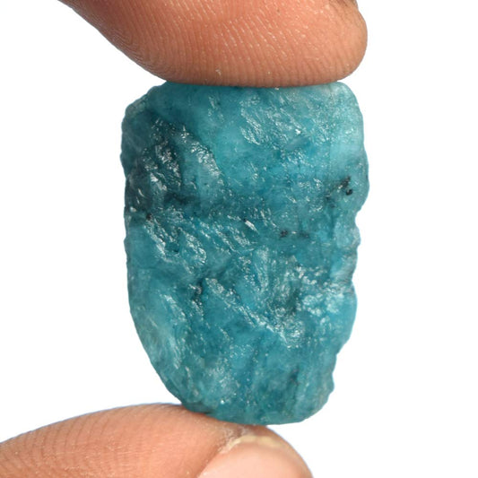 GEMHUB Rare Raw Blue Aquamarine Chunk 27.00 Ct Certified Natural Raw Blue Aquamarine Healing Crystal for Jewelry DT-329
