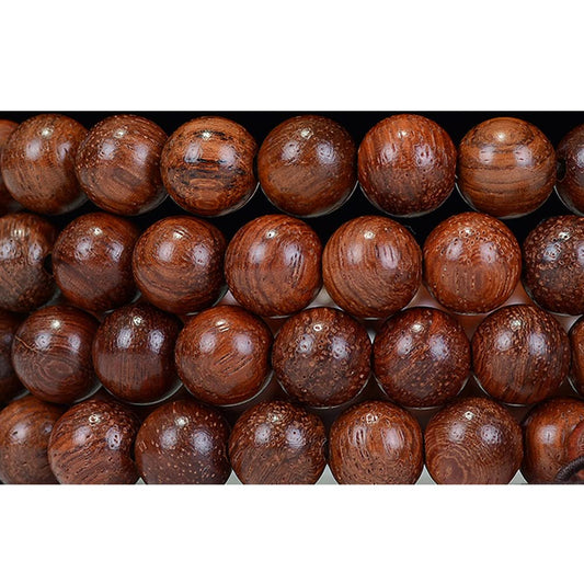 CarpenterC 500pcs 10mm Gorgeous Natural Round Polished Rosewood Loose Beads for Jewelry Making DIY Handmade Crafts