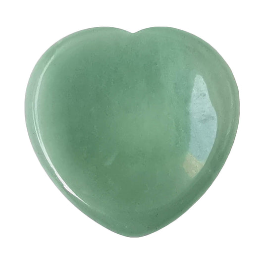 Bacatgem Natural Green Aventurine Heart Chakra Thumb Worry Stone,Hand Carved Healing Crystal Shaped Stone for Anxiety Stress Relief Meditation