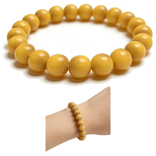 Cryhand Female 8mm Beaded Bracelets For Women Simulated Golden Tigers eye Bracelet for Men Handmade Lucky Money Stretchy Crystal Bracelets Best Gifts