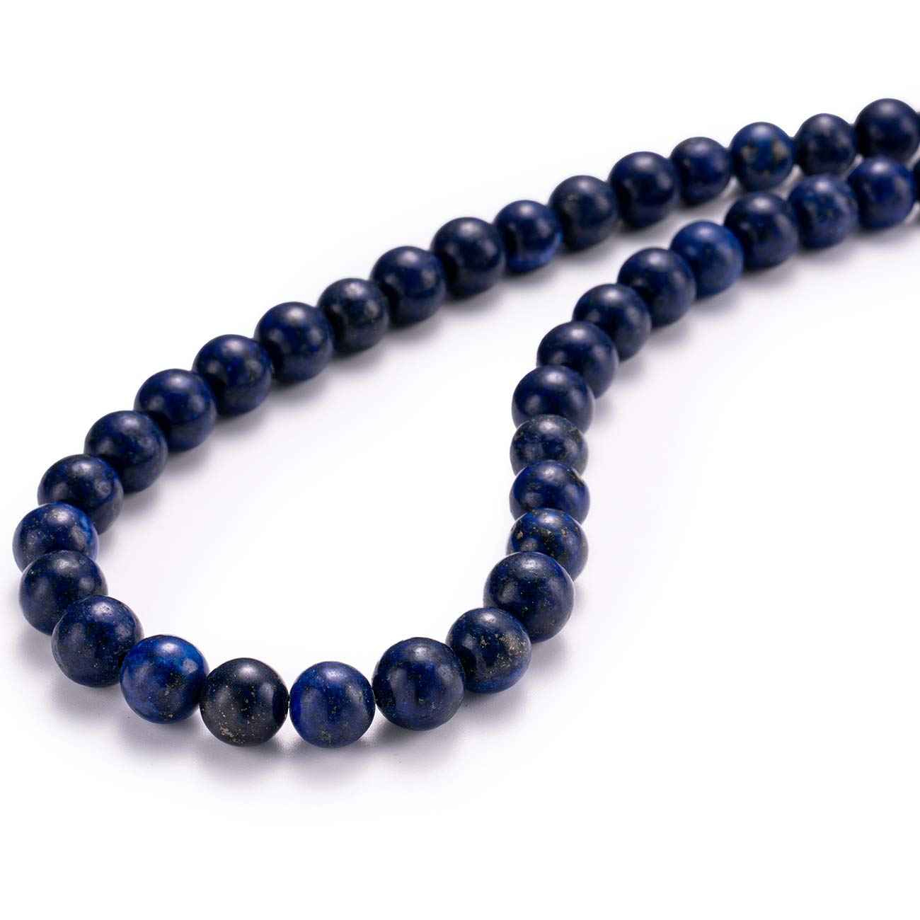 BEADIA Natural Lapis Lazuli Stone Round Loose Semi Gemstone Beads for Jewelry Making 8MM 44PCS