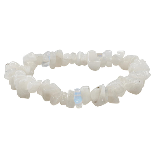 Amazing Gemstone Chips Bracelet (Rainbow Moonstone)