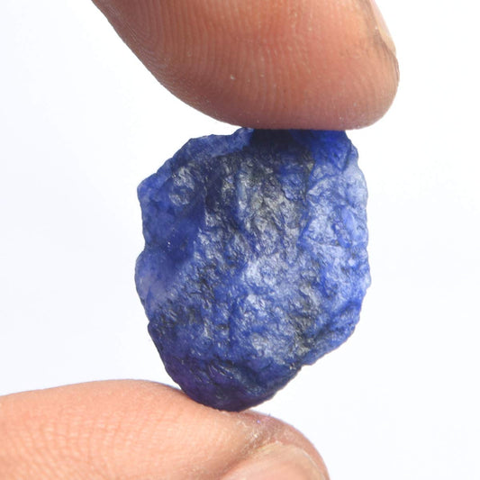 GEMHUB Blue Sapphire Gemstone 8.00 Carat Certified Natural Rough Loose Gemstone for Jewelry Making