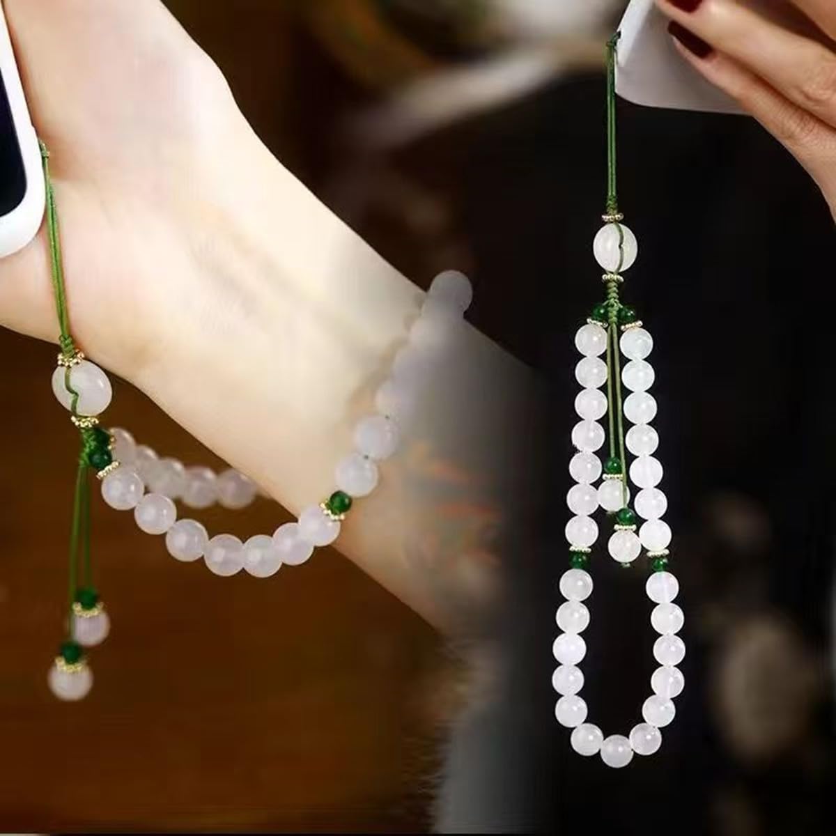 200PCS Glass Beads 8mm Glass Beads for Jewelry Making Soild White Round Loose Beads for Bracelets DIY Crafts (White)