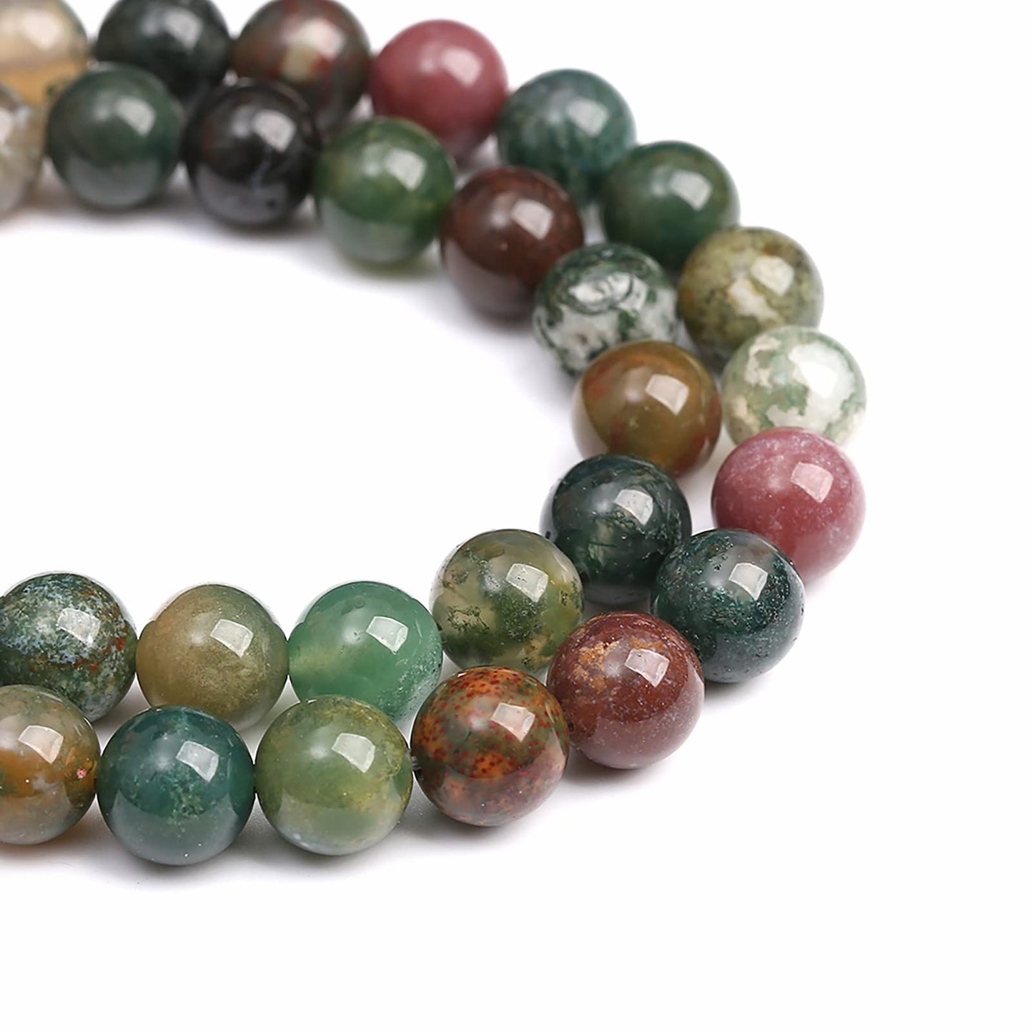 6MM 60PCS Natural Stone India Agate Loose Beads for Jewelry Making DIY Bracelet