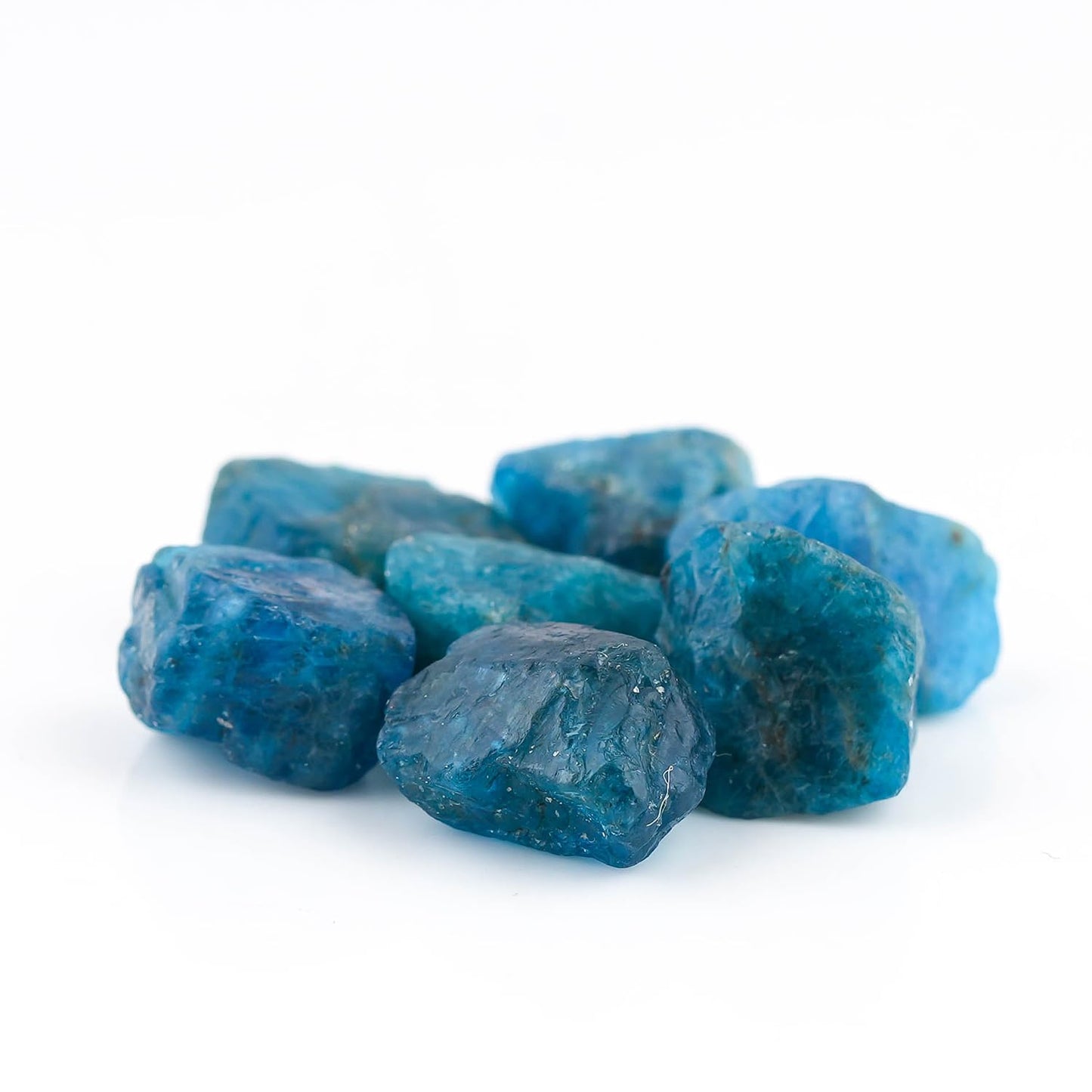 CRYSTALINES 5pcs Wholesale Natural Raw Neon Apatite Gemstone, Untreated Rough Stone, Assorted Bulk Loose Supplies, DIY Jewelry Making, Wicca & Reiki Healing Crystals, Birthstone, Gem Collection