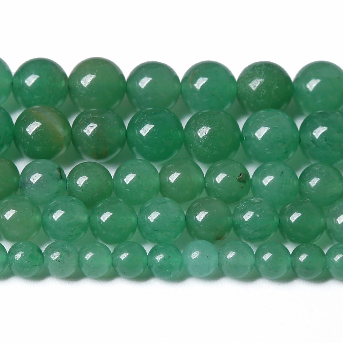 75PCS 10MM Natural Stone Green Aventurine Gemstone Loose Beads for Jewelry Making DIY Bracelet