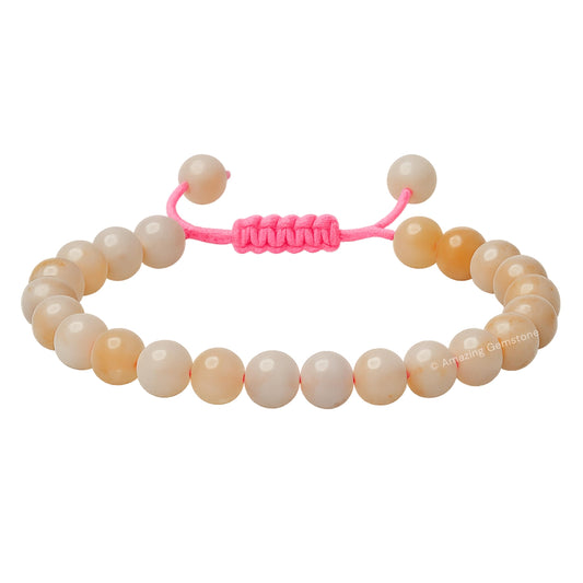 Amazing Gemstone Canadian Flower Agate Bracelet for Women Men's Gifts - Protection Healing Crystal Bracelet - 8mm Gemstone Beaded Adjustable Bracelet Pulseras Para Hombres Mujer Stocking Stuffers