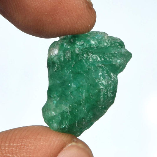 GEMHUB Protection Green Emerald Healing Crystal 12.50 Ct Natural Raw Emerald, Uncut Rough Gemstone